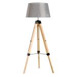 HOMCOM Classic Tripod Floor Lamp, Adjustable Height-Grey(c-1)