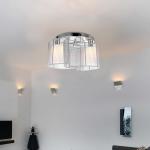 HOMCOM Crystal Light Chandelier, Ф40x30H cm-Steel/Crystal(c-2)