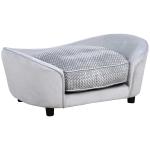 PawHut Pet Sofa Small Sized Dog Sponge Cushioned Soft Plush Bed Lounge Gray(c-3)