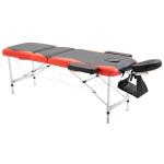HOMCOM Professional Portable Massage Table W/Headrest-Black/Orange(c-2)