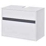 HOMCOM MDF Under-Sink Bathroom Cabinet Shelves Grey(c-1)