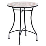 Outsunny Mosaic Round Bistro Table Garden Furniture Side Bar Table Patio Outdoor(c-2)