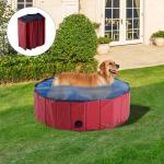 Pawhut Φ100x30H cm Pet Swimming Pool-Red(c-3)