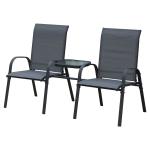 Outsunny Acacia Wood 2-Seater Outdoor Garden Armchair Bench w/ Table(c-1)