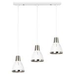 HOMCOM Pendant Lamp Domed Ceiling 3 Lights Hanging Cord Metal Shade Dining Black(c-2)