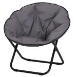 Outsunny Folding Saucer Moon Chair, 80Lx80Wx75H cm, Metal Frame, 600D Oxford Cloth-Blue(c-2)