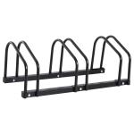 HOMCOM Bike Parking Rack, 70.5Lx33Wx27H cm, Steel-Black(c-2)