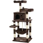 PawHut Cats 4-Tier Sisal Rope Scratching Post w/ Cave White(c-7)