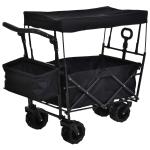 Outsunny Metal Frame Folding Pull Cargo Cart Green(c-3)