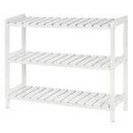 HOMCOM 25 Pairs Shoe Rack W/ Slipper Hanger-Teak Colour(c-1)