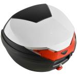 HOMCOM 48L Streamline Plastic Motorcycle Trunk Red/Black(c-6)