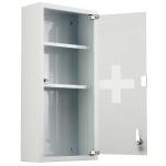 HOMCOM Metal Wall Mounted 3-Tier Medicine Cabinet White(c-3)