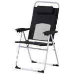 Outsunny Metal Frame 3-Position Adjustable Outdoor Garden Chair w/ Headrest Green(c-2)