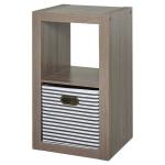HOMCOM Particle Board 2-Tier Shelf w/ Drawer White(c-2)