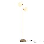 HOMCOM Metal Frame 3-Tier Shelf Tripod Lamp w/ Foot Switch Beige(c-13)