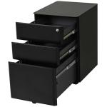 Vinsetto Metal 3-Drawer Filing Cabinet w/ Lock White(c-1)