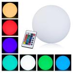HOMCOM Ф30 x H29cm LED Ball Light 16 RGB Color Cordless Rechargeable Remote Control(c-3)
