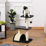 PawHut Cat Tree Tower w/ Scratching Posts Sisal Hanging Ball Condo 60 x 40 x 114cm(c-5)