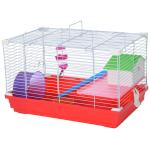 PawHut Hamster Cage Carrier Small Animal House with Exercise Wheels Tunnel Tube(c-2)