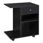 HOMCOM Particle Board 4-Compartment Storage Unit Black(c-2)