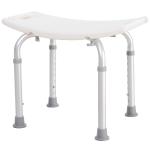 HOMCOM Aluminium 360° Swivel Shower Stool Blue/White(c-5)
