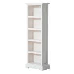 cd vrijstaande stelling cd-houder plank voor 115 cd's houten plank 5 vakken wit 30x17x90cm(c-2)