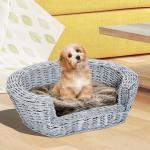 Pawhut Fabric Pet Sofa, 57x34x36 cm- Black, Zebra-Stripe(c-6)