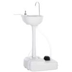 Outsunny HDPE Outdoor Soap Dispending Sink w/ Towel Holder White(c-1)