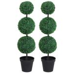 Outsunny 2 PCs Artificial Clematis Flower Hanging Planter Basket for Indoor Outdoor Décor(c-6)