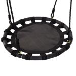 HOMCOM 60cm Kids Hanging Tree Swing Nest Seat Metal Frame Backyard Playground Black(c-3)