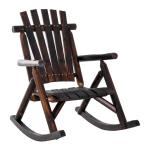 Outsunny Texteline Rocking Chair-Black/Silver(c-4)