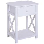 HOMCOM 40Lx30Wx55H cm End Table-White(c-1)