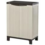 Outsunny Garden Cabinet Shed, Double-Door, 65Lx37Wx91.4H cm- Beige(c-1)