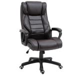 Vinsetto High Back Executive Office Chair PU Leather Upholstered Ergonomic Massage Chair Brown(c-2)
