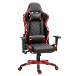 Vinsetto PU Leather Holographic Accent Gaming Chair w/ Pillows Red(c-5)