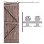 HOMCOM Sliding Wood Barn Door Hardware Kits Track Roller(c-4)