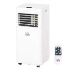 HOMCOM 1122W Portable Air Conditioner 4 Modes LED Display 24 Timer Home Office White(c-2)