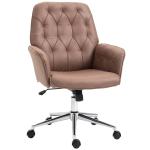 HOMCOM Office Chair Mid Linen Back-Grey(c-2)