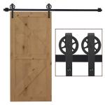 HOMCOM Sliding Wood Barn Door Hardware Kits Track Roller(c-1)