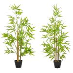 Outsunny 2 PCs Artificial Clematis Flower Hanging Planter Basket for Indoor Outdoor Décor(c-10)