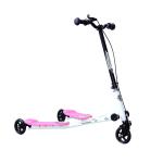HOMCOM Kids 3 Wheels Foldable Scooter-Pink/White(c-2)