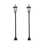 Outsunny Solar Powered Lamp Post, IP44, 15Lx15Wx120H cm-Black(c-1)
