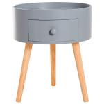 HOMCOM bijzettafel met schuiflade salontafel scandinavisch woonkamer hout wit / grijs