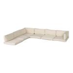 Outsunny Rattan Furniture Cushion Cover Replacement Set, 8 pcs-Cream(c-2)
