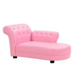 HOMCOM kinderbank mini-bank-stoel met antislipvoetjes patroon met roze flamingo‘s(c-6)
