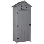 Outsunny Garden Shed, Water-resistant Spire Roof-Burlywood Colour(c-2)