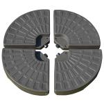 Outsunny Square Cantilever Patio Umbrella Base Stand Water Sand Filled W/ Wheels Crossbar(c-3)