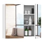 HOMCOM Stainless Steel Bathroom Mirror Cabinet, 59x43x16 cm(c-4)