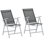 Outsunny 3 Pcs Mosaic Tile Garden Bistro Set Outdoor Seating w/ Table 2 Folding Chairs(c-4)
