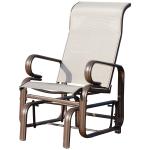 Outsunny Texteline Rocking Chair-Black/Silver(c-5)